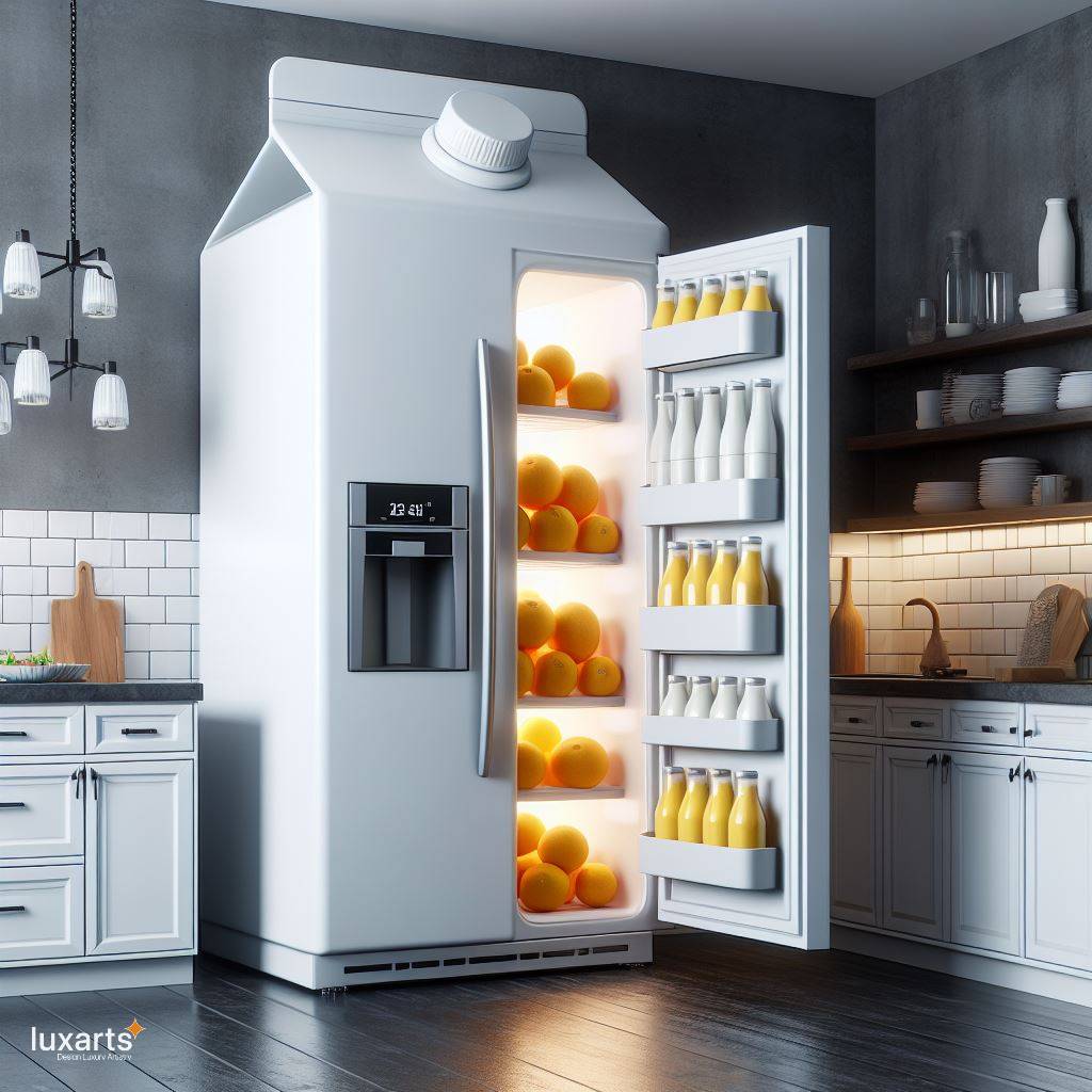 Milk Carton Shaped Fridge: Whimsy and Functionality Combined luxarts milk carton fridge 6