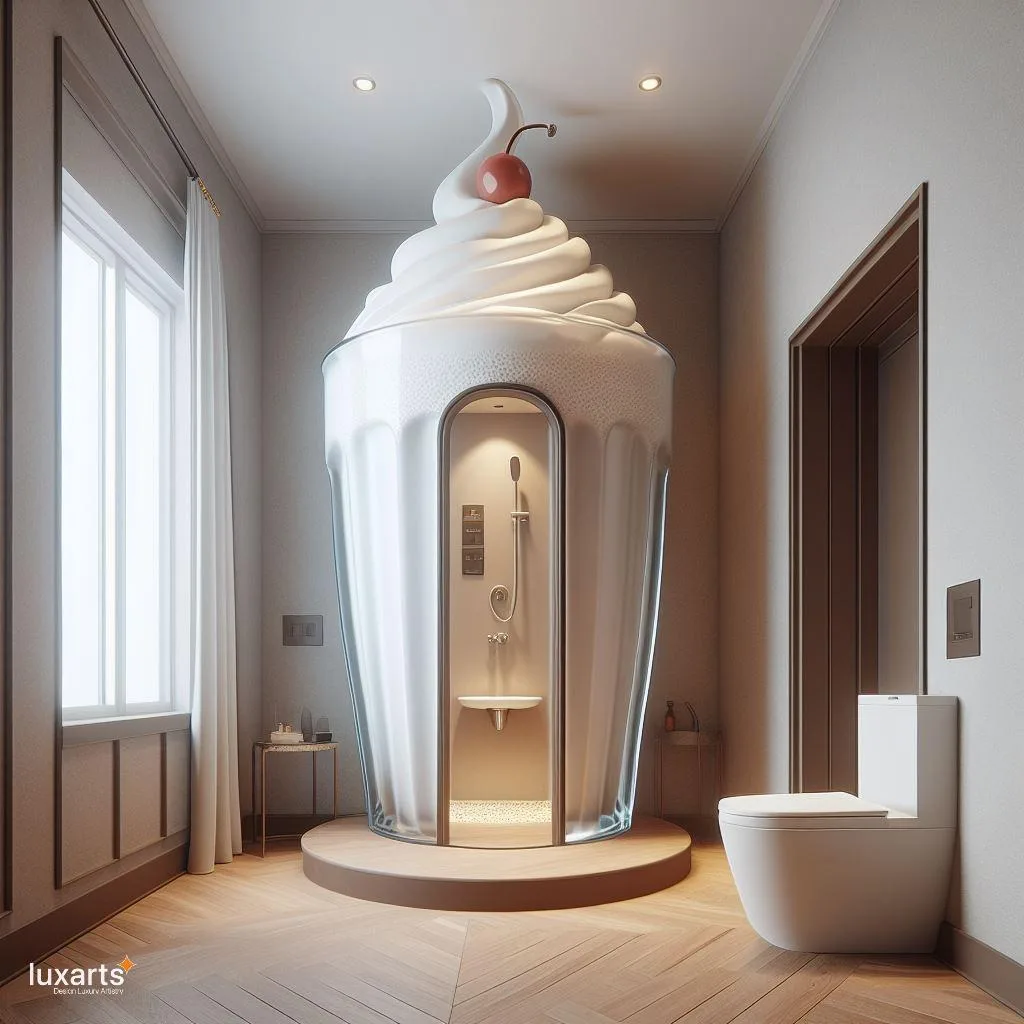 Sweet Escape: Milkshake Cup-Shaped Standing Bathroom for Whimsical Relaxation luxarts milkshake cup shaped standing bathroom 10 jpg