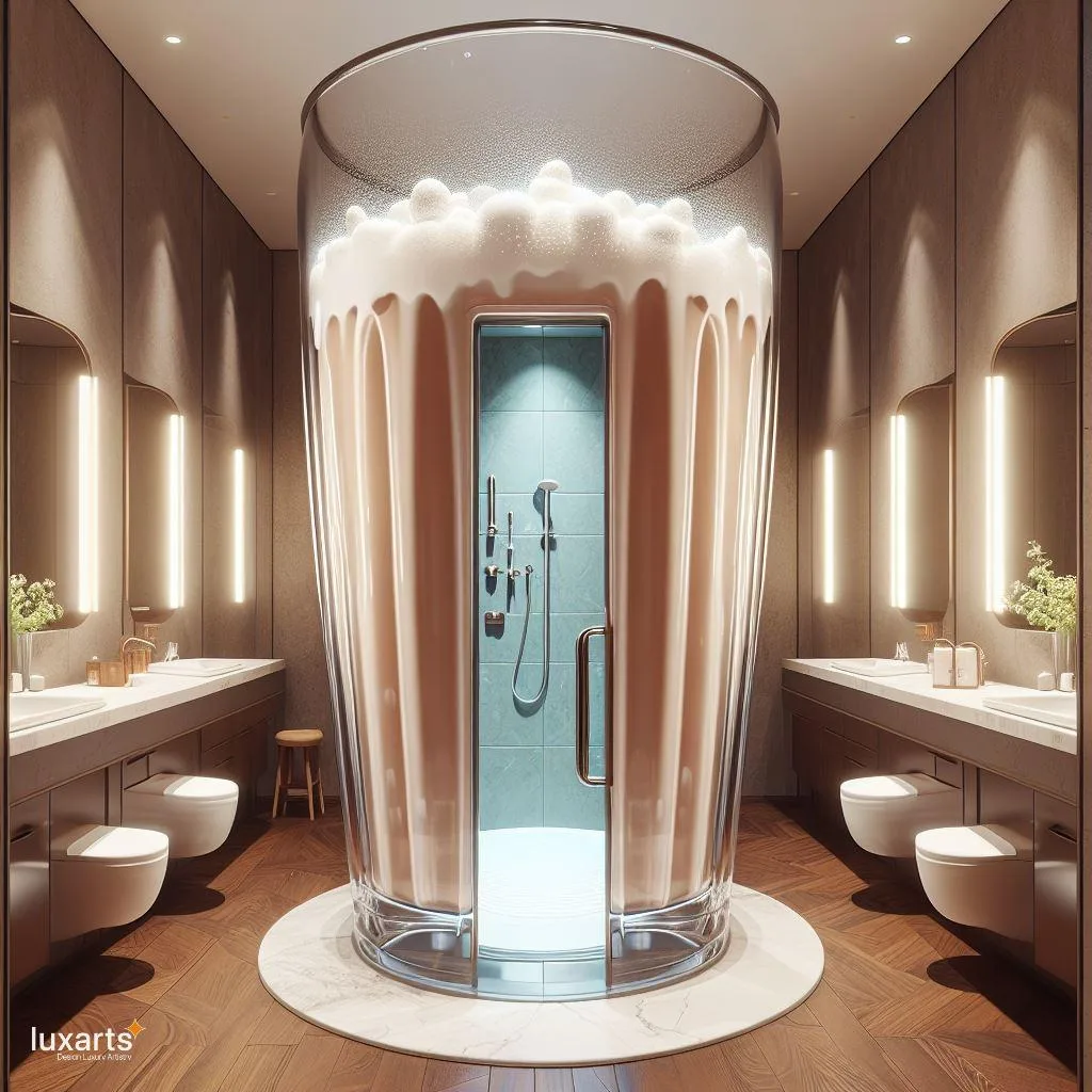Sweet Escape: Milkshake Cup-Shaped Standing Bathroom for Whimsical Relaxation luxarts milkshake cup shaped standing bathroom 4 jpg