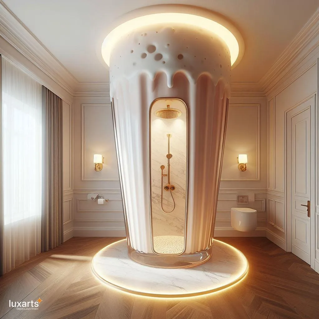 Sweet Escape: Milkshake Cup-Shaped Standing Bathroom for Whimsical Relaxation luxarts milkshake cup shaped standing bathroom 6 jpg