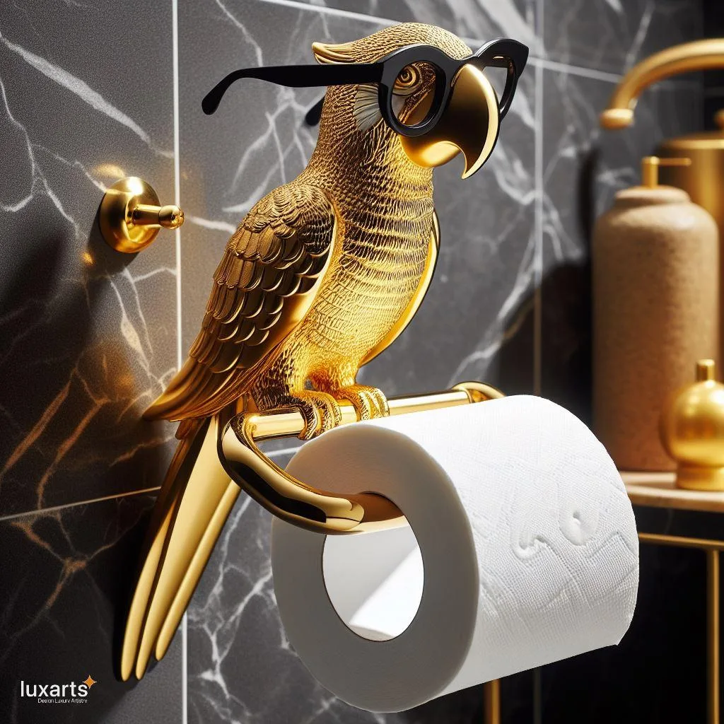 Pawsitively Adorable: Transform Your Bathroom with a Pet-Inspired Toilet Paper Holder luxarts parrot shaped toilet paper holder 2 jpg