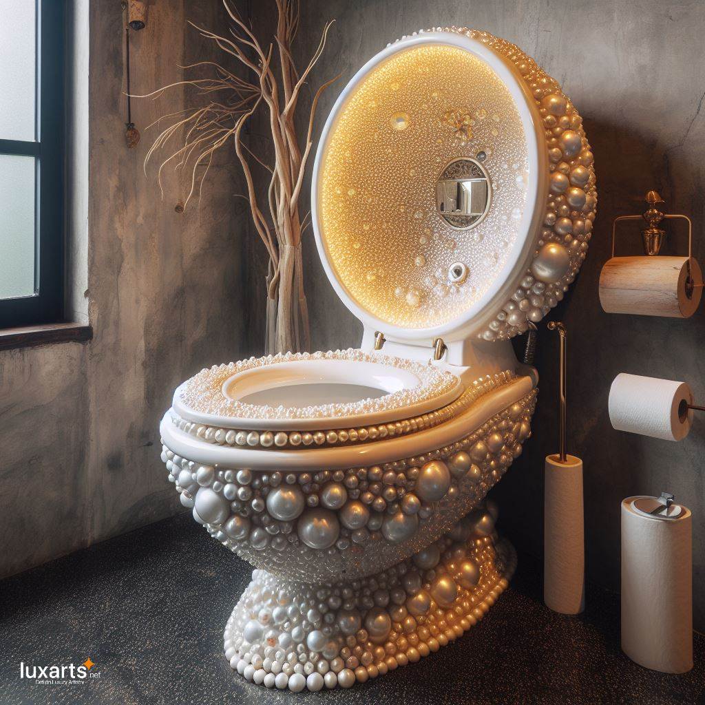 The Pearl-Inspired Toilet: Luxurious Opulence luxarts pearl toilet 2