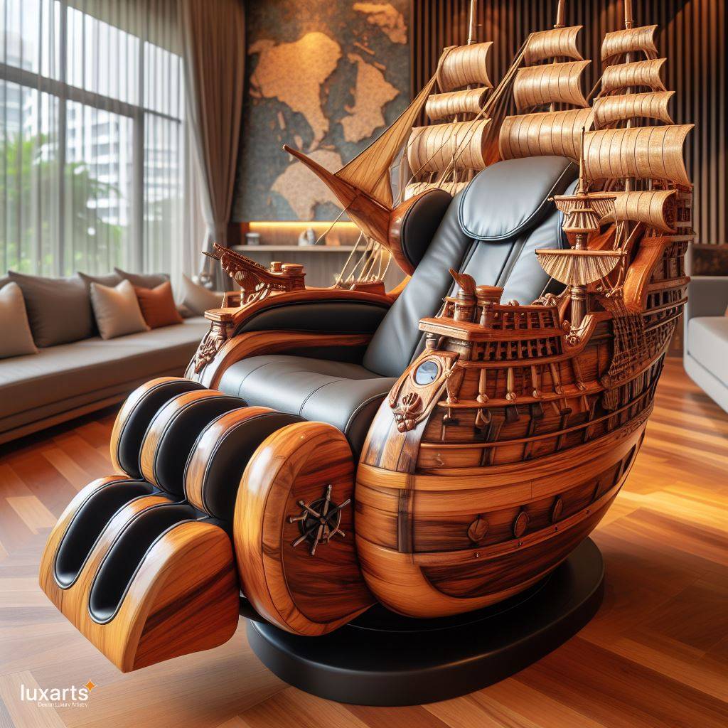 Pirate Ship Shaped Massage Chair: Sailing into the World of Relaxation luxarts pirate ship massage chair 2