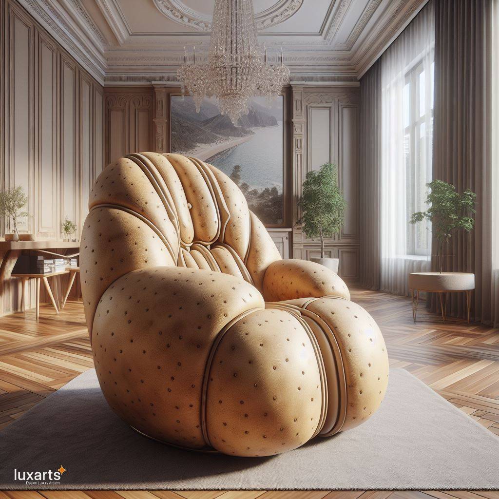 Sink into Spud Serenity: The Potato-Shaped Recliner for Ultimate Comfort luxarts potato recliner 2