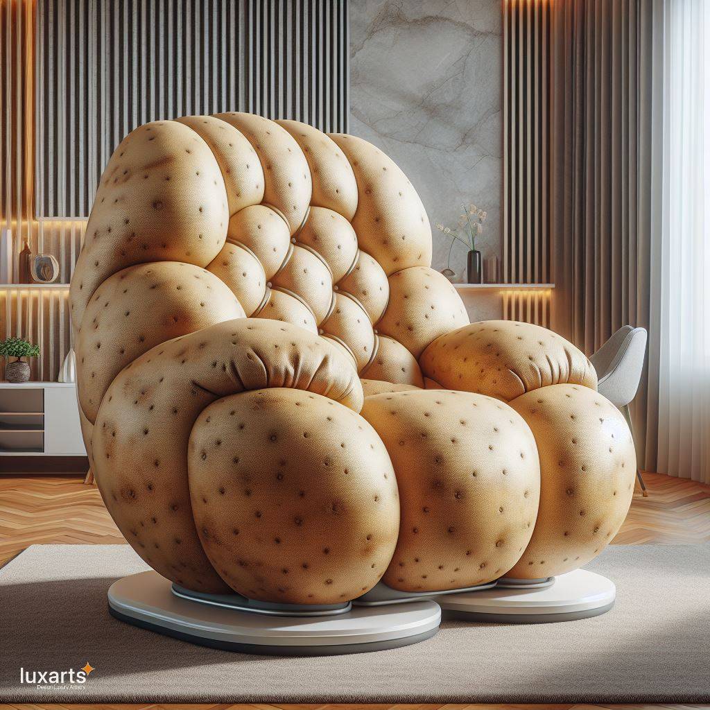 Sink into Spud Serenity: The Potato-Shaped Recliner for Ultimate Comfort luxarts potato recliner 3