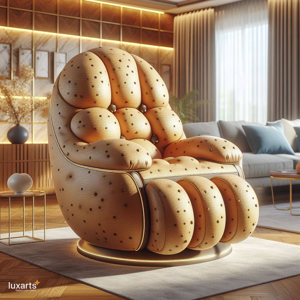 Sink into Spud Serenity: The Potato-Shaped Recliner for Ultimate Comfort luxarts potato recliner 4