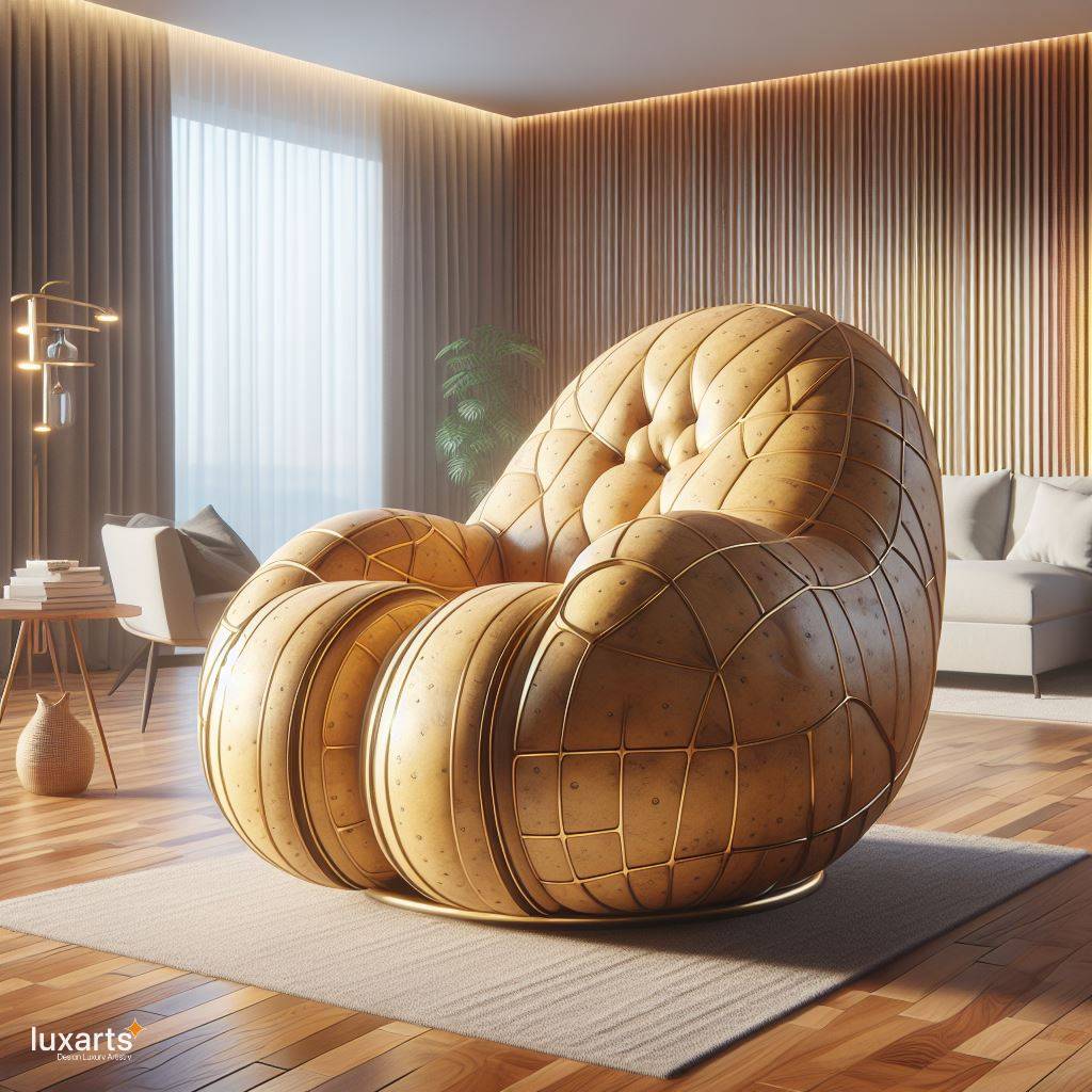 Sink into Spud Serenity: The Potato-Shaped Recliner for Ultimate Comfort luxarts potato recliner 8