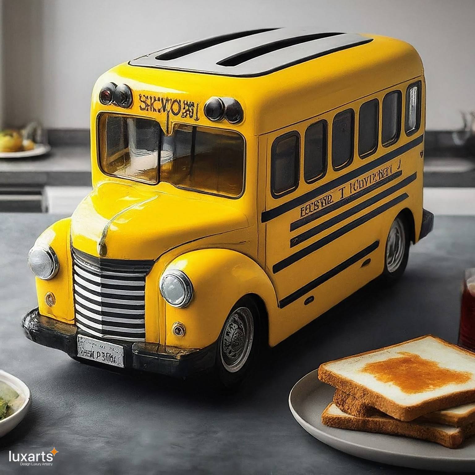 School Bus Shaped Toaster: Adding Fun to Breakfast Time luxarts school bus toaster 1