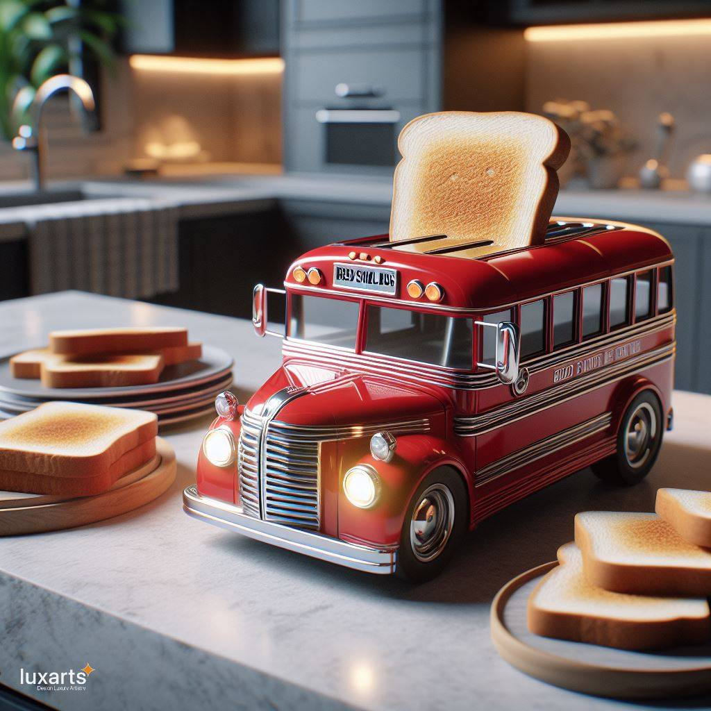 School Bus Shaped Toaster: Adding Fun to Breakfast Time luxarts school bus toaster 10