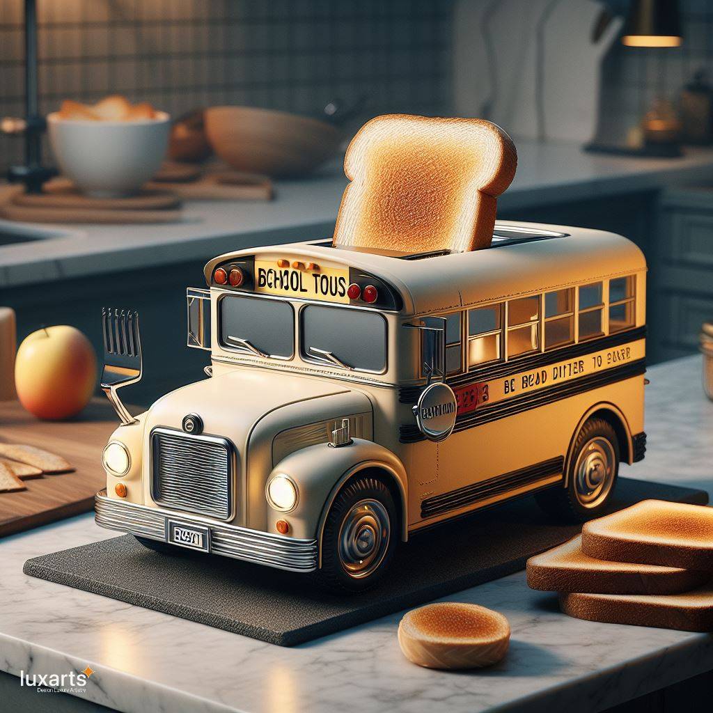 School Bus Shaped Toaster: Adding Fun to Breakfast Time luxarts school bus toaster 11