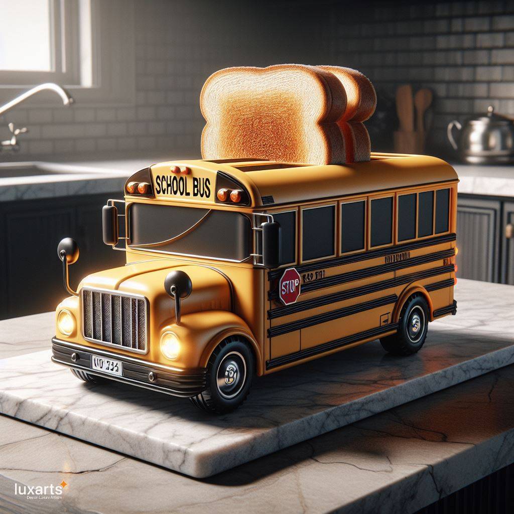 School Bus Shaped Toaster: Adding Fun to Breakfast Time luxarts school bus toaster 12
