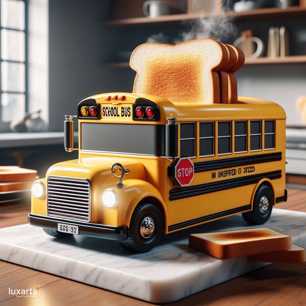 School Bus Shaped Toaster: Adding Fun to Breakfast Time luxarts school bus toaster 9