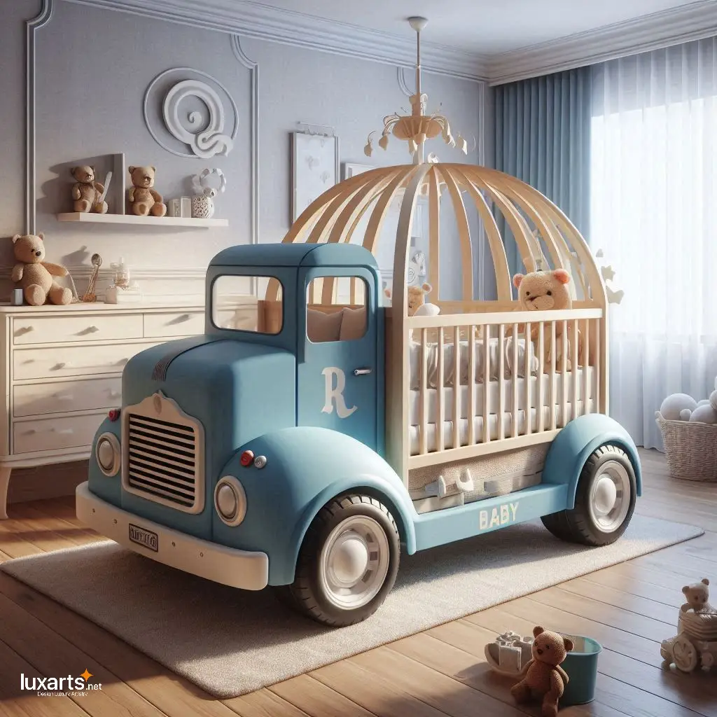 Semi-Truck Crib: Where Little Ones Drift into Dream Highways luxarts semi truck crib 1