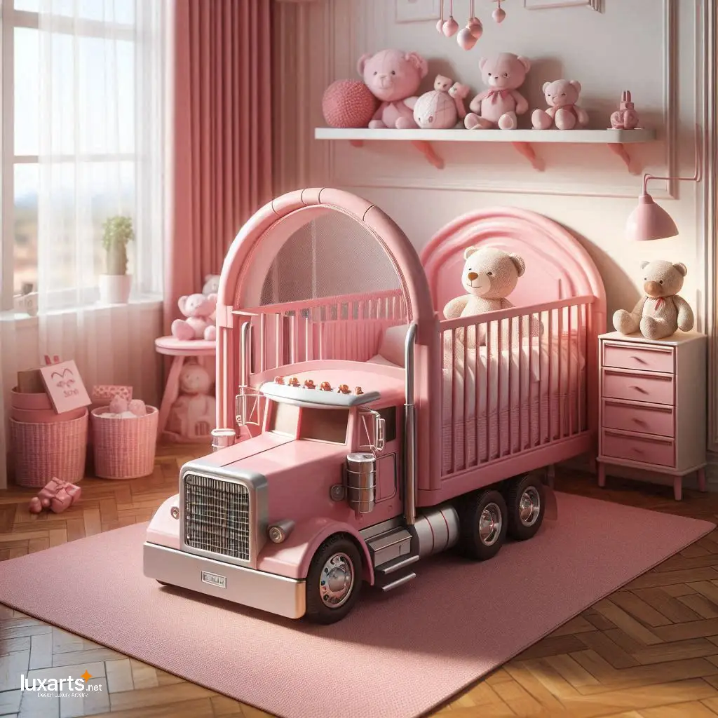 Semi-Truck Crib: Where Little Ones Drift into Dream Highways luxarts semi truck crib 10