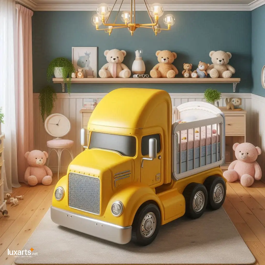 Semi-Truck Crib: Where Little Ones Drift into Dream Highways luxarts semi truck crib 2