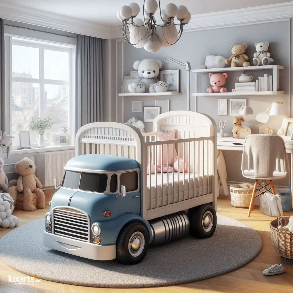 Semi-Truck Crib: Where Little Ones Drift into Dream Highways luxarts semi truck crib 7