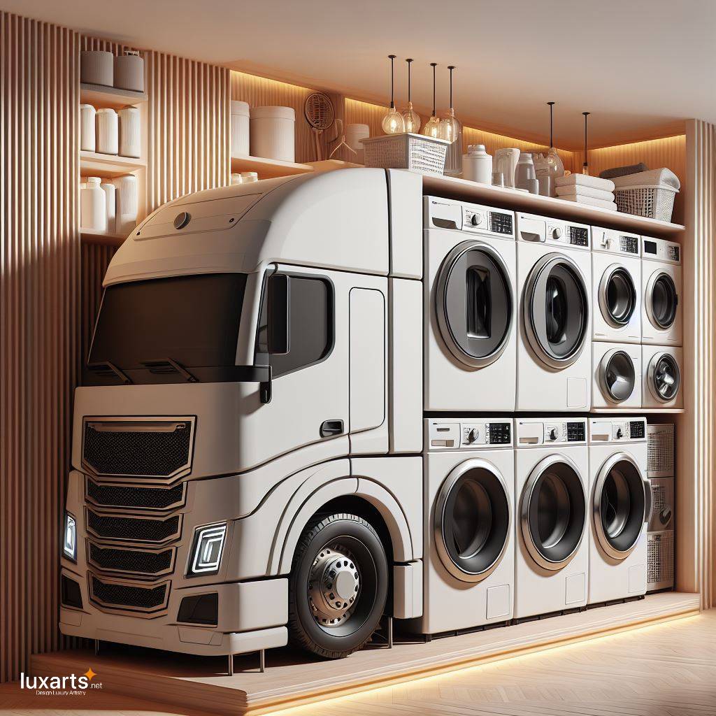 Semi Truck Inspired Washer & Dryer Sets: Revolutionizing Laundry with Style luxarts semi truck washer dryer sets 2