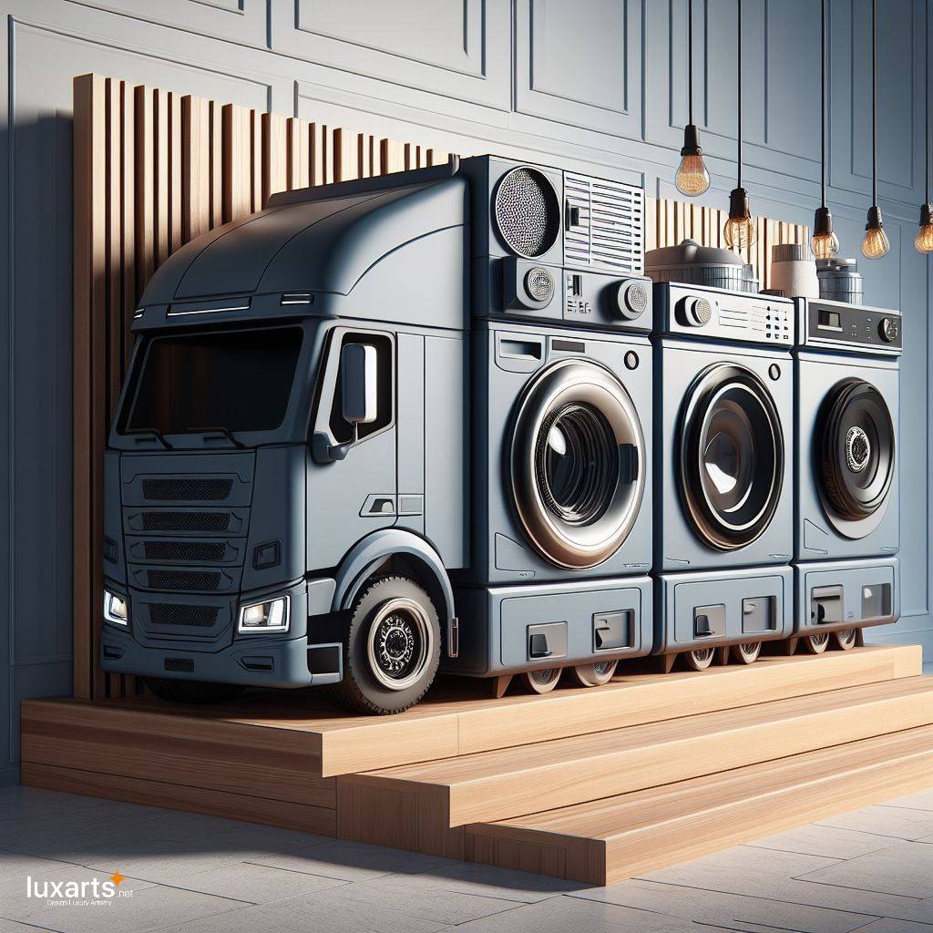 Semi Truck Inspired Washer & Dryer Sets: Revolutionizing Laundry with Style luxarts semi truck washer dryer sets 3