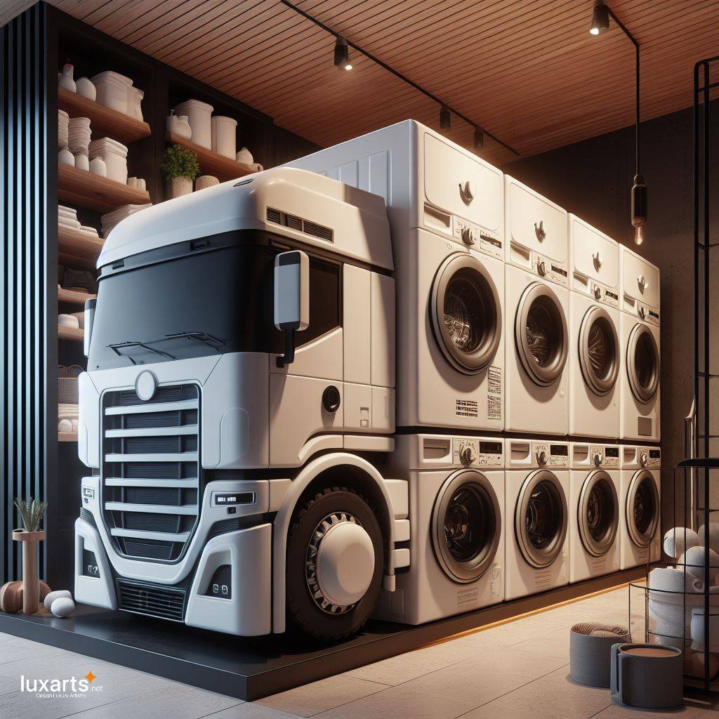 Semi Truck Inspired Washer & Dryer Sets: Revolutionizing Laundry with Style luxarts semi truck washer dryer sets 7