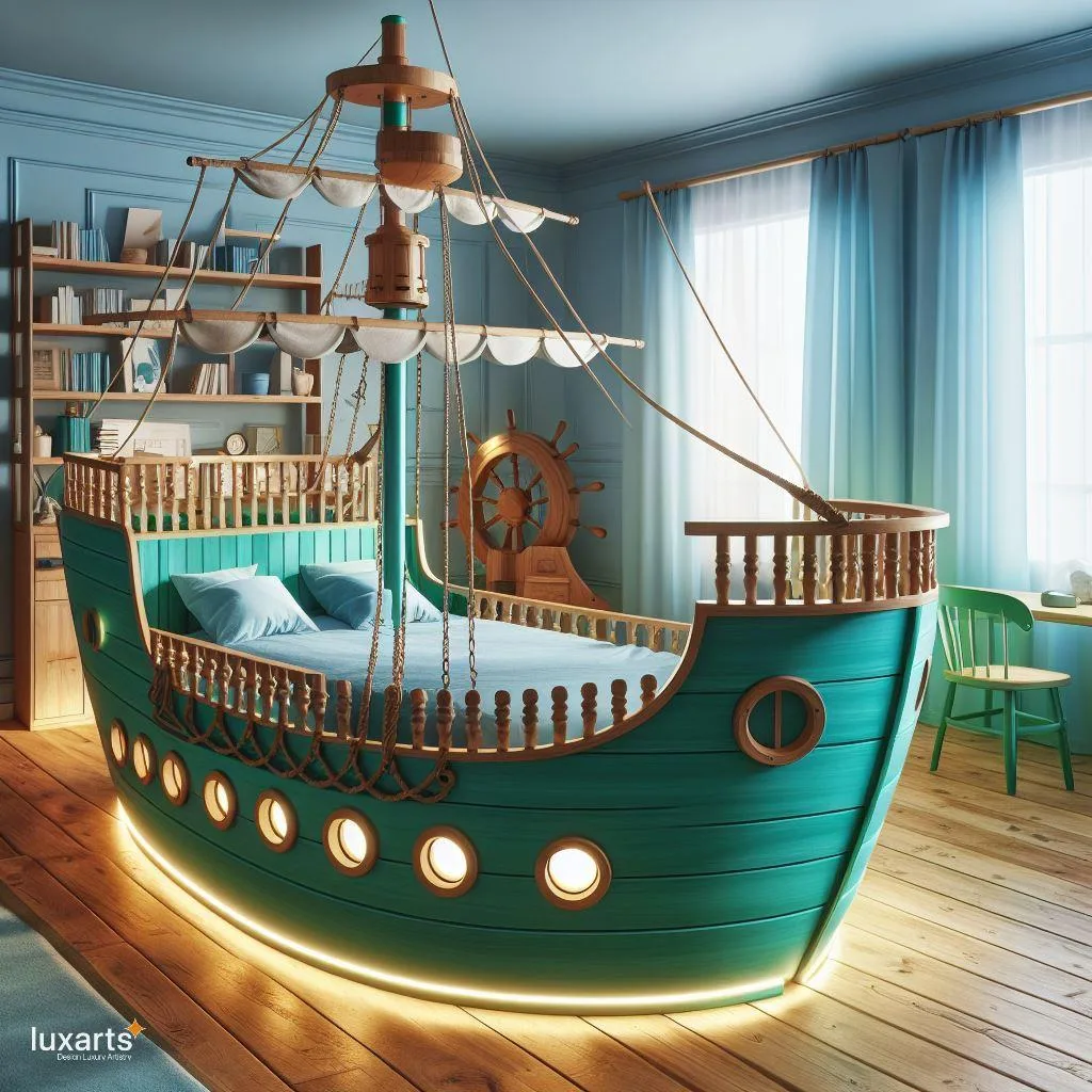 Sail Away to Dreamland: The Ship-Inspired Bed for Nautical Comfort luxarts ship inspired bed 1 jpg