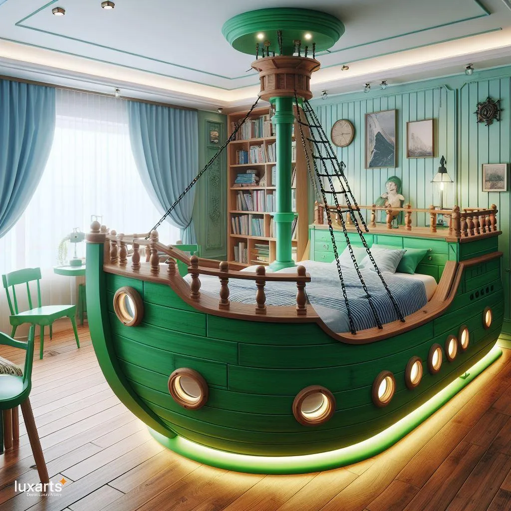 Sail Away to Dreamland: The Ship-Inspired Bed for Nautical Comfort luxarts ship inspired bed 10 jpg