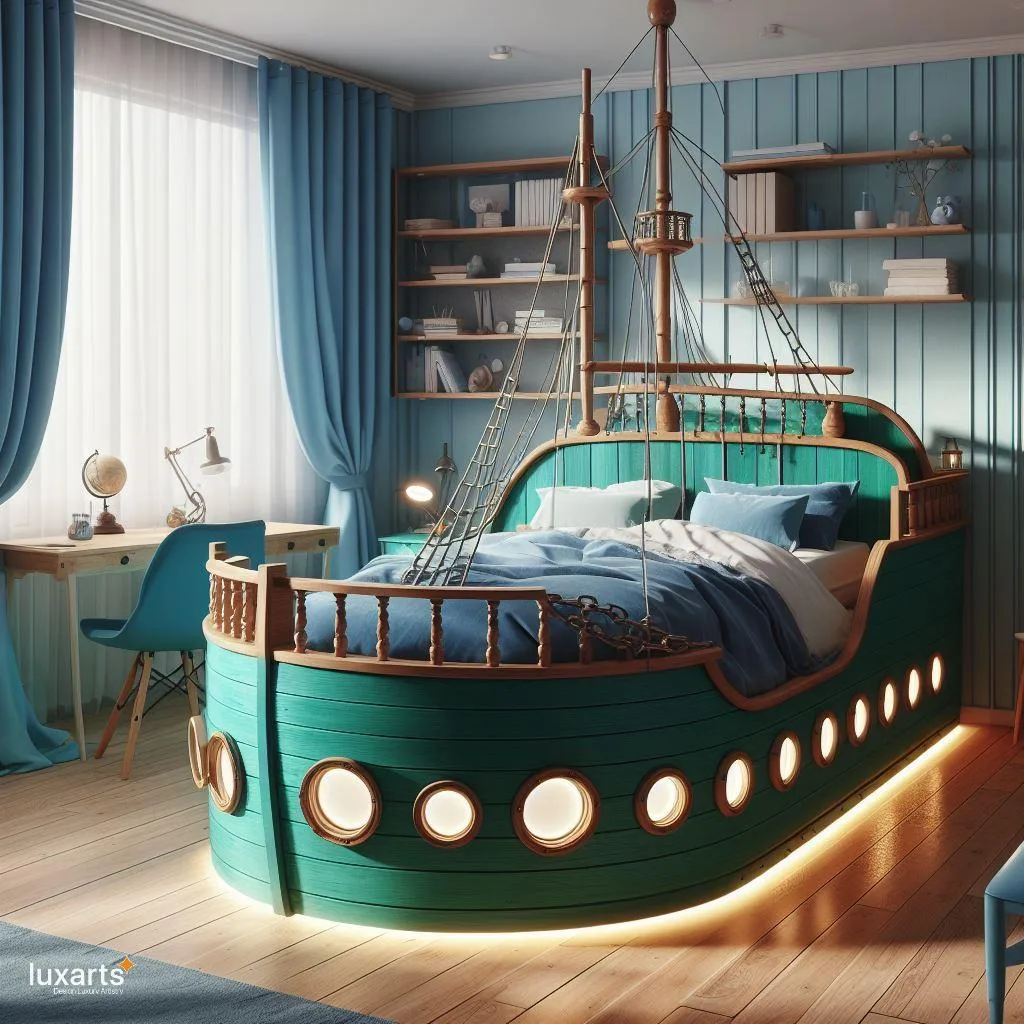 Sail Away to Dreamland: The Ship-Inspired Bed for Nautical Comfort luxarts ship inspired bed 2 jpg