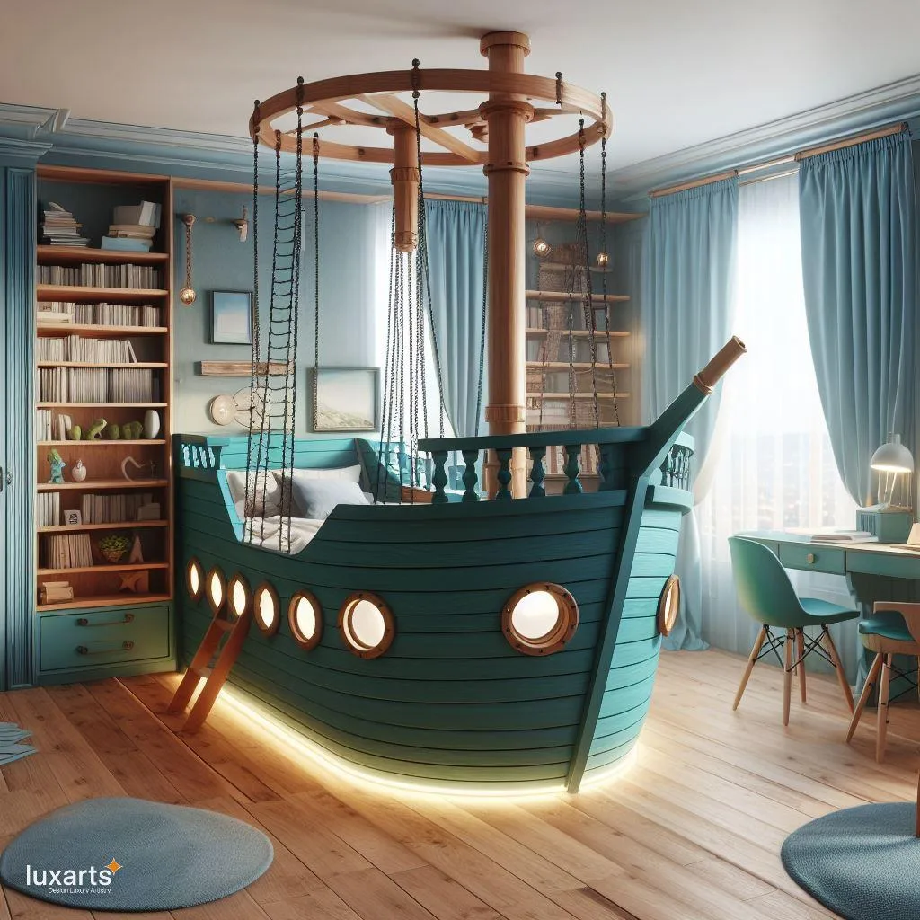 Sail Away to Dreamland: The Ship-Inspired Bed for Nautical Comfort luxarts ship inspired bed 3 jpg