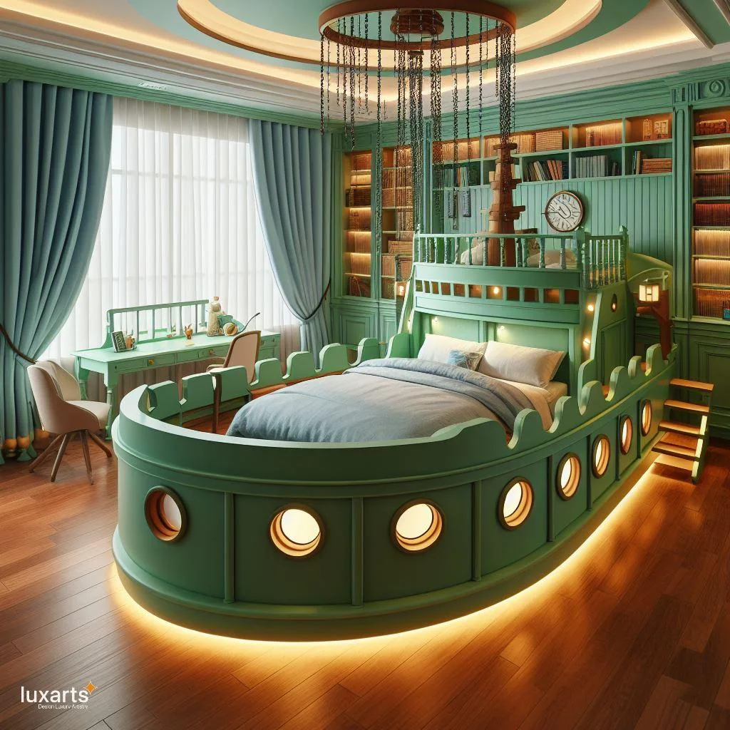 Sail Away to Dreamland: The Ship-Inspired Bed for Nautical Comfort luxarts ship inspired bed 4 jpg