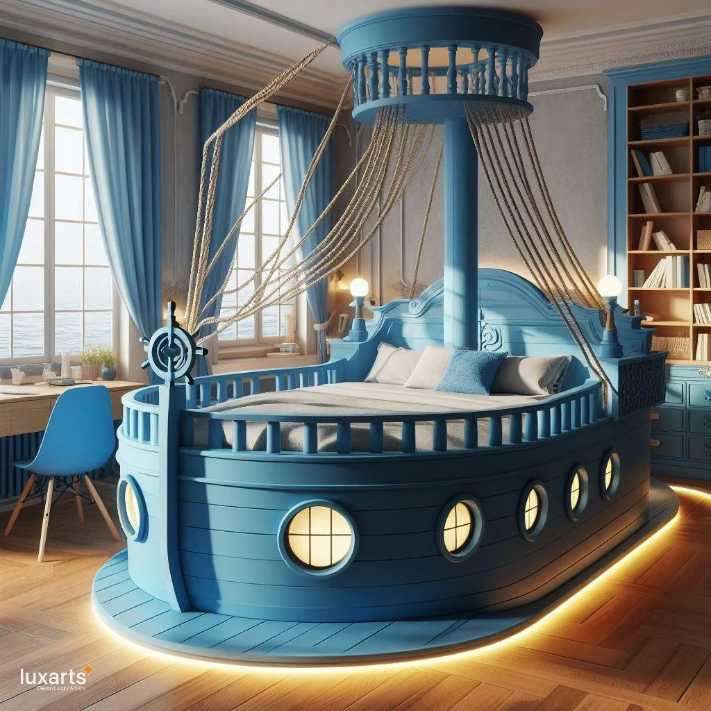 Sail Away to Dreamland: The Ship-Inspired Bed for Nautical Comfort luxarts ship inspired bed 5 jpg