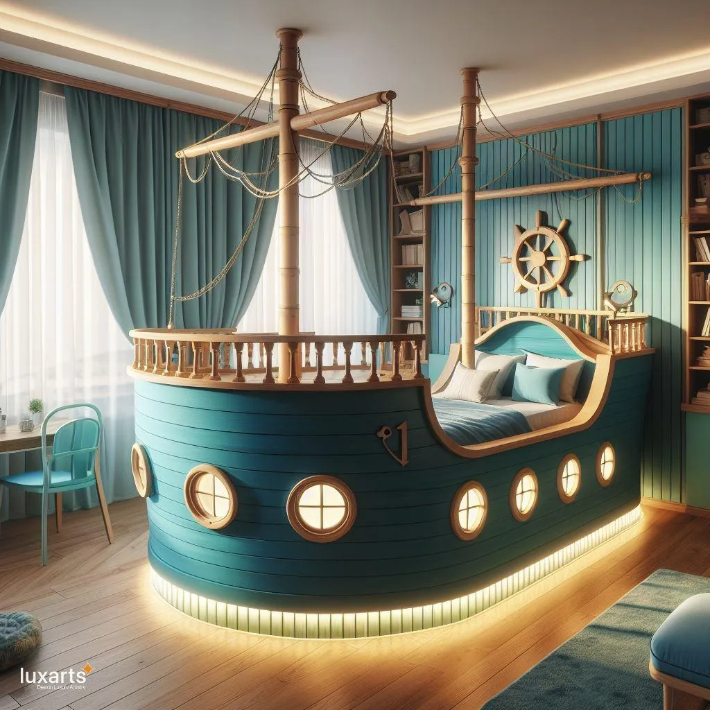 Sail Away to Dreamland: The Ship-Inspired Bed for Nautical Comfort luxarts ship inspired bed 6 jpg