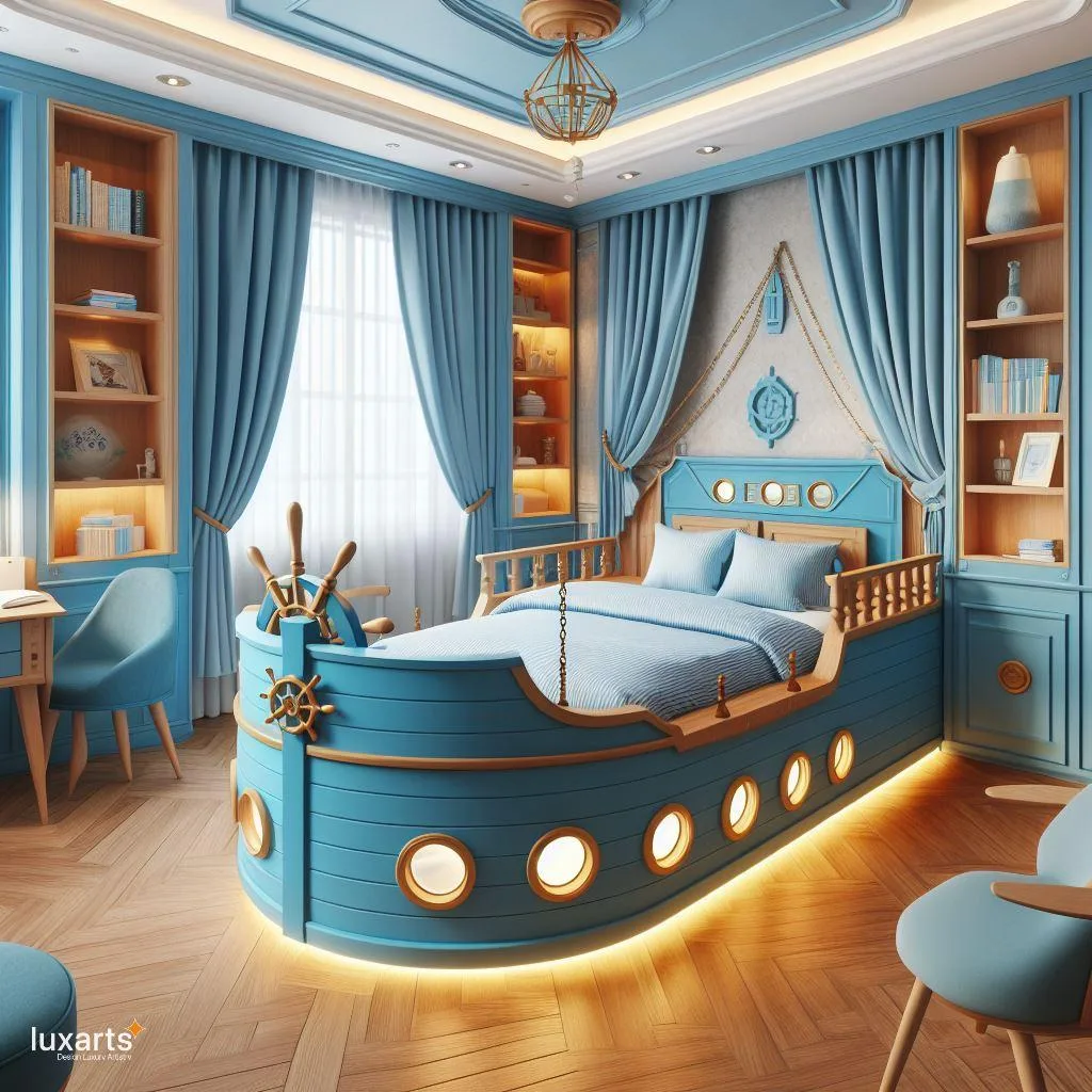 Sail Away to Dreamland: The Ship-Inspired Bed for Nautical Comfort luxarts ship inspired bed 7 jpg