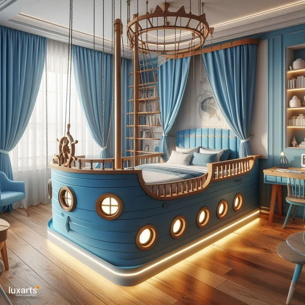 Sail Away to Dreamland: The Ship-Inspired Bed for Nautical Comfort luxarts ship inspired bed 8 jpg