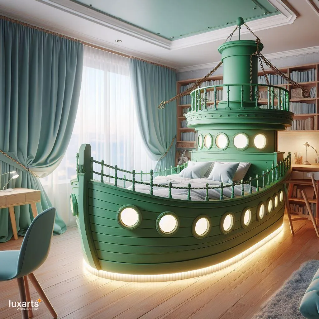 Sail Away to Dreamland: The Ship-Inspired Bed for Nautical Comfort luxarts ship inspired bed 9 jpg
