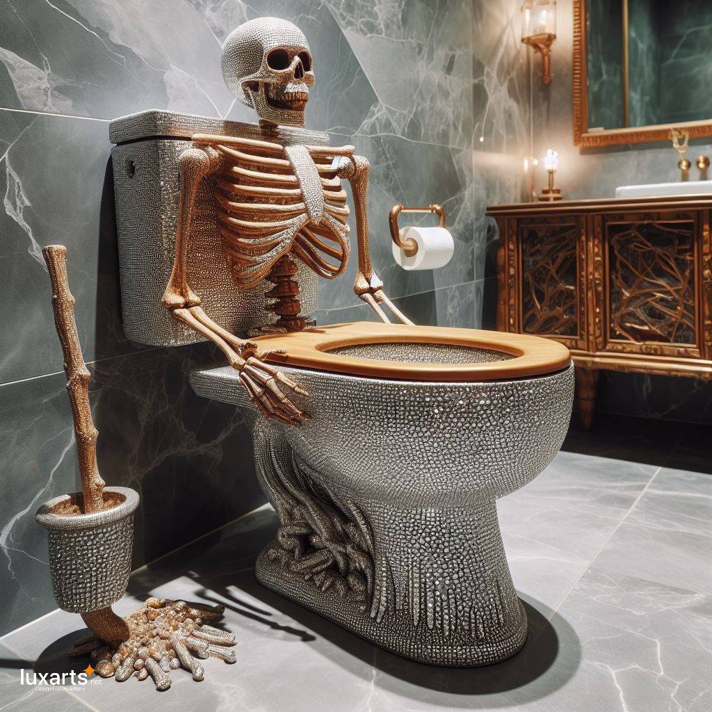 Skeleton Toilet Design for a Bold Bathroom Statement: Embrace the Unconventional luxarts skeleton toilet 1