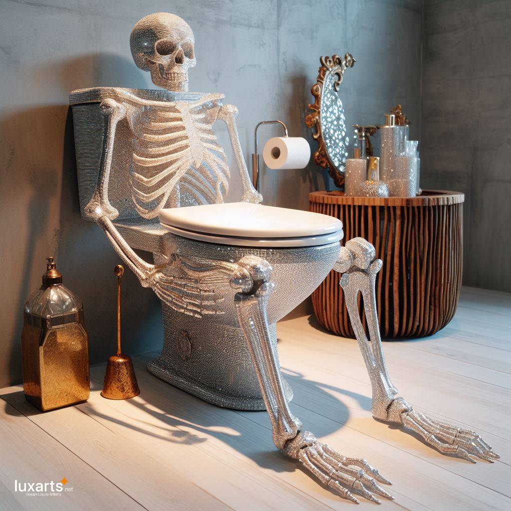 Skeleton Toilet Design for a Bold Bathroom Statement: Embrace the Unconventional luxarts skeleton toilet 10