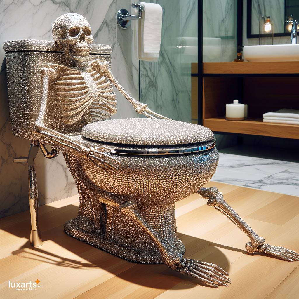 Skeleton Toilet Design for a Bold Bathroom Statement: Embrace the Unconventional luxarts skeleton toilet 4