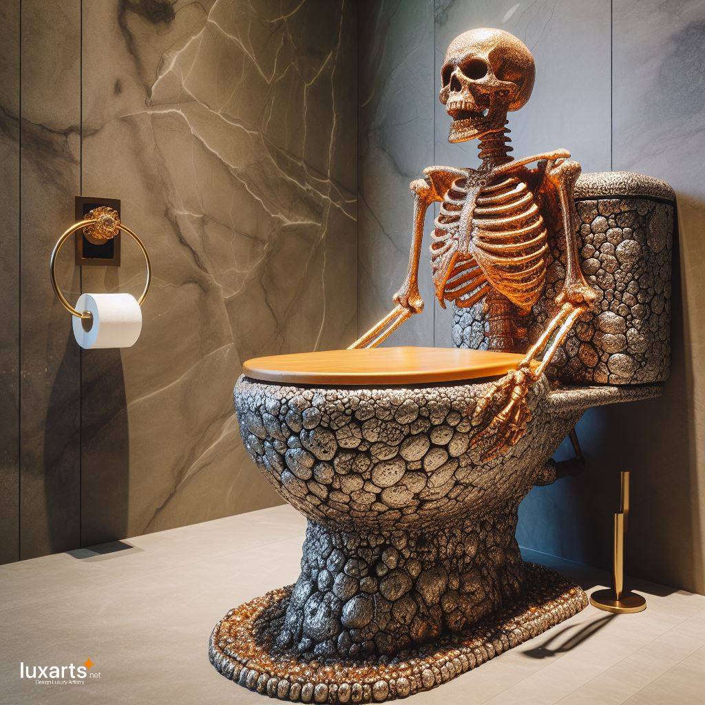 Skeleton Toilet Design for a Bold Bathroom Statement: Embrace the Unconventional luxarts skeleton toilet 6