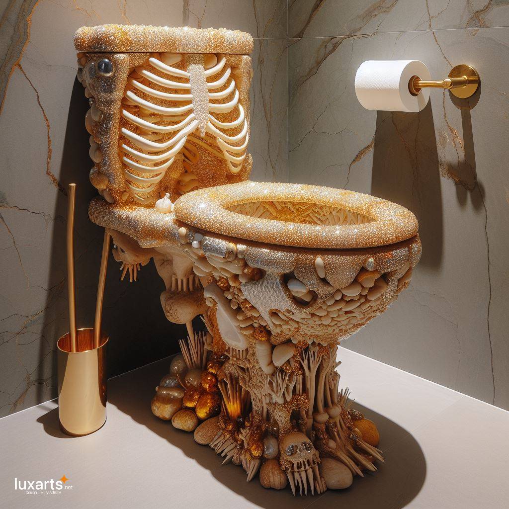 Skeleton Toilet Design for a Bold Bathroom Statement: Embrace the Unconventional luxarts skeleton toilet 8