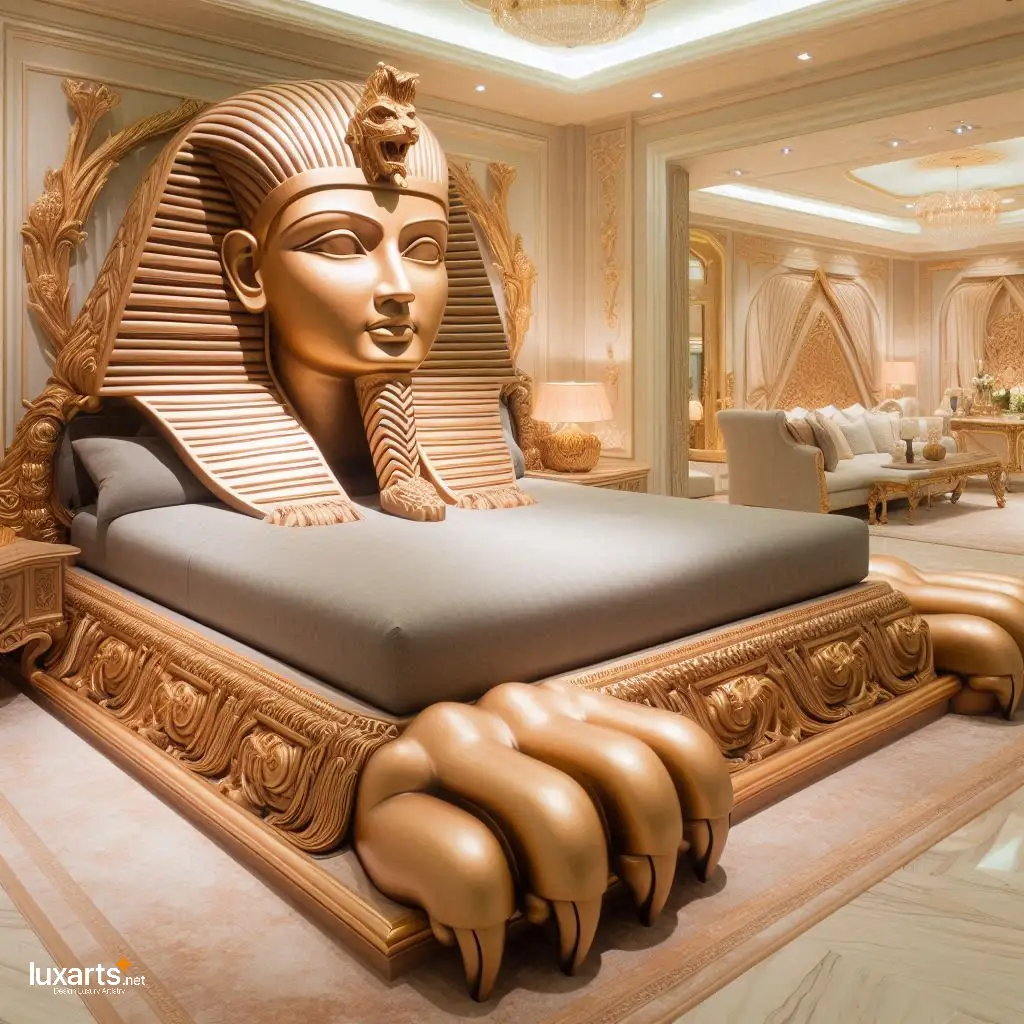 Sphinx Shaped Bed: Luxurious Comfort Inspired by Ancient Egypt luxarts sphinx beds 6