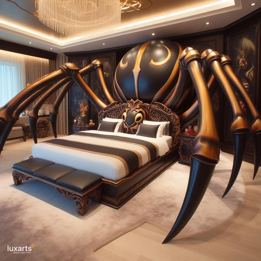 Embrace the Web of Comfort: Spider-Inspired Bed for Arachnid Enthusiasts luxarts spider inspired beds 0 jpg