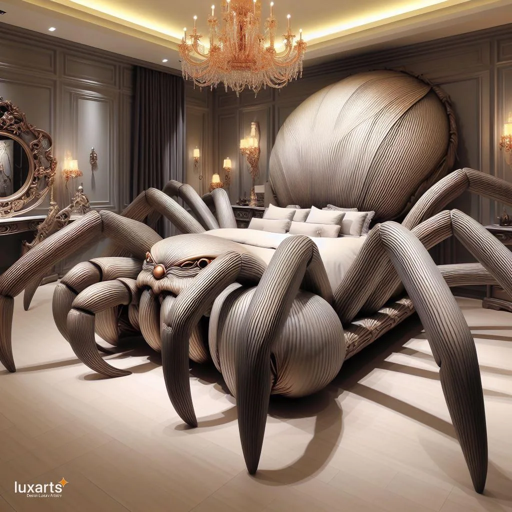 Embrace the Web of Comfort: Spider-Inspired Bed for Arachnid Enthusiasts luxarts spider inspired beds 2 jpg