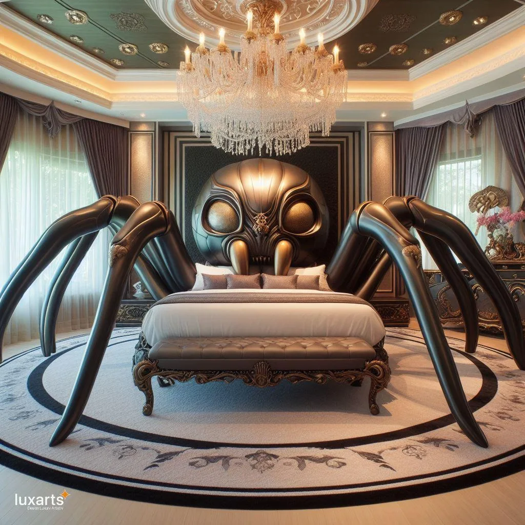 Embrace the Web of Comfort: Spider-Inspired Bed for Arachnid Enthusiasts luxarts spider inspired beds 3 jpg