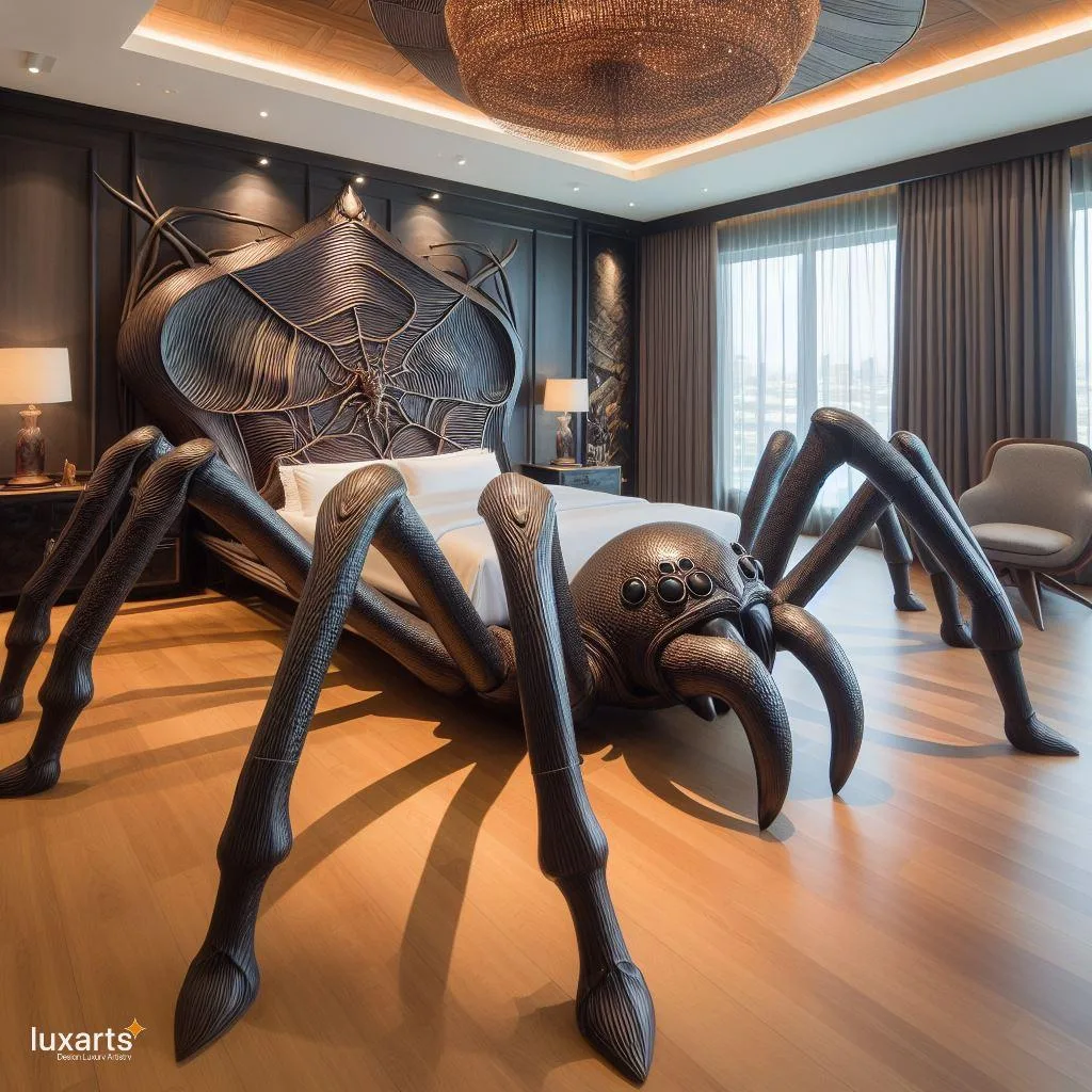 Embrace the Web of Comfort: Spider-Inspired Bed for Arachnid Enthusiasts luxarts spider inspired beds 6 jpg