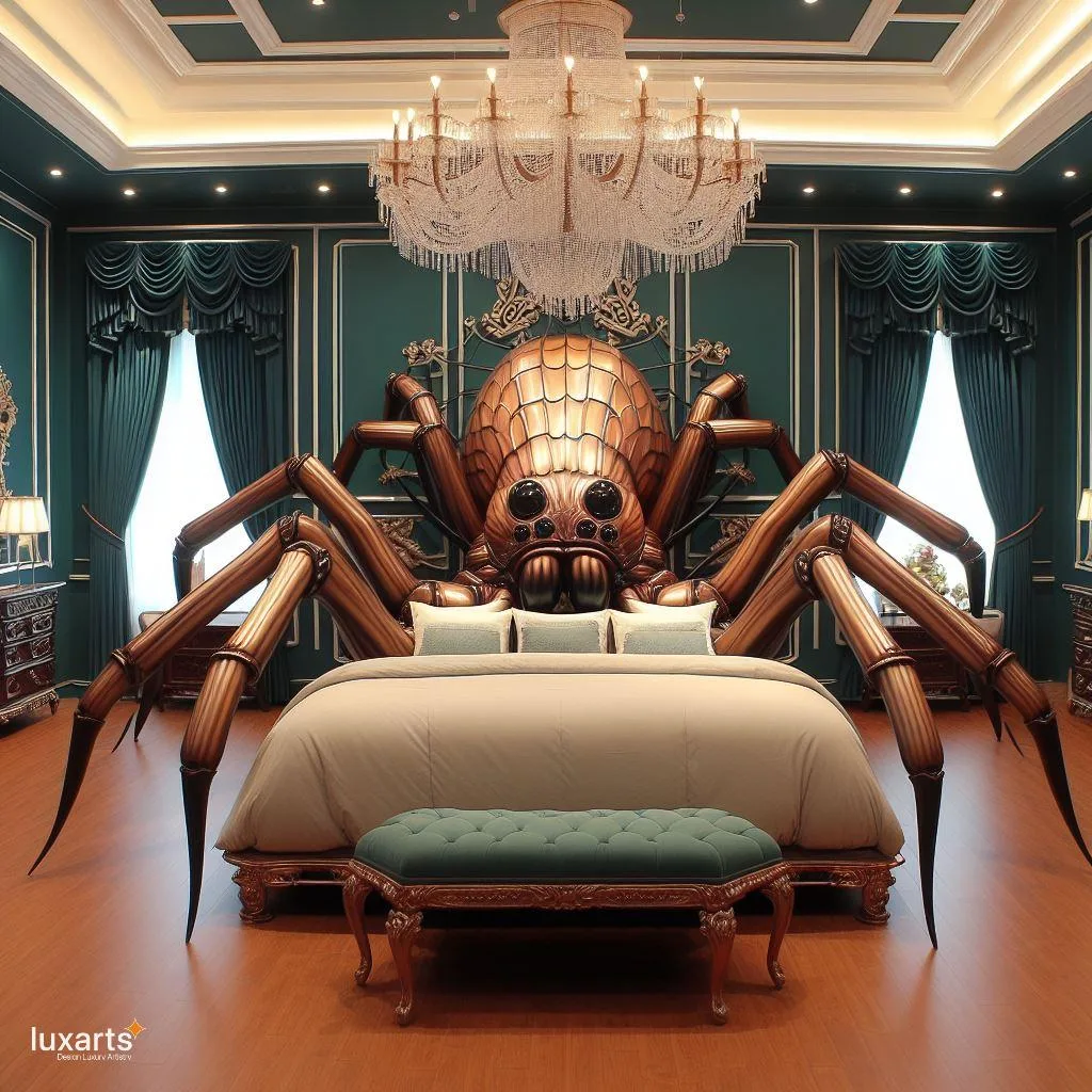 Embrace the Web of Comfort: Spider-Inspired Bed for Arachnid Enthusiasts luxarts spider inspired beds 8 jpg