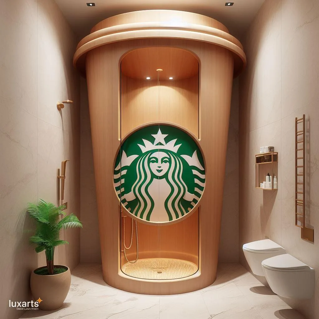 Brewing Luxury: Starbucks Cup-Shaped Standing Bathroom for Coffee Lovers luxarts starbucks cup shaped standing bathroom 0 jpg