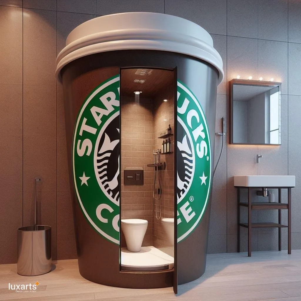 Brewing Luxury: Starbucks Cup-Shaped Standing Bathroom for Coffee Lovers luxarts starbucks cup shaped standing bathroom 2 jpg