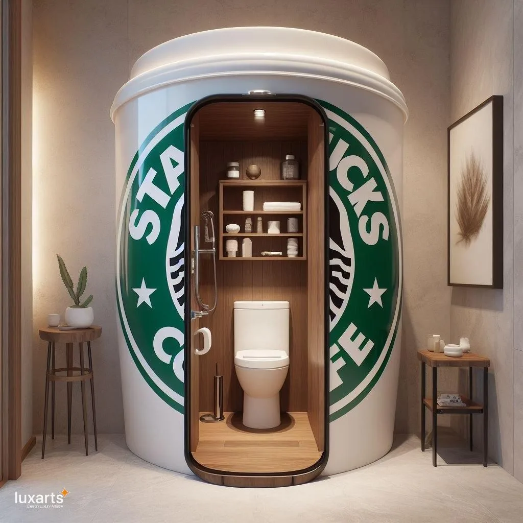 Brewing Luxury: Starbucks Cup-Shaped Standing Bathroom for Coffee Lovers luxarts starbucks cup shaped standing bathroom 3 jpg