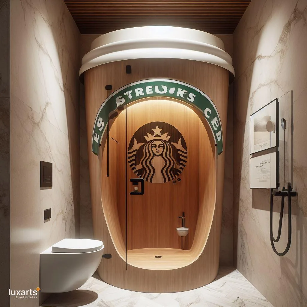 Brewing Luxury: Starbucks Cup-Shaped Standing Bathroom for Coffee Lovers luxarts starbucks cup shaped standing bathroom 4 jpg