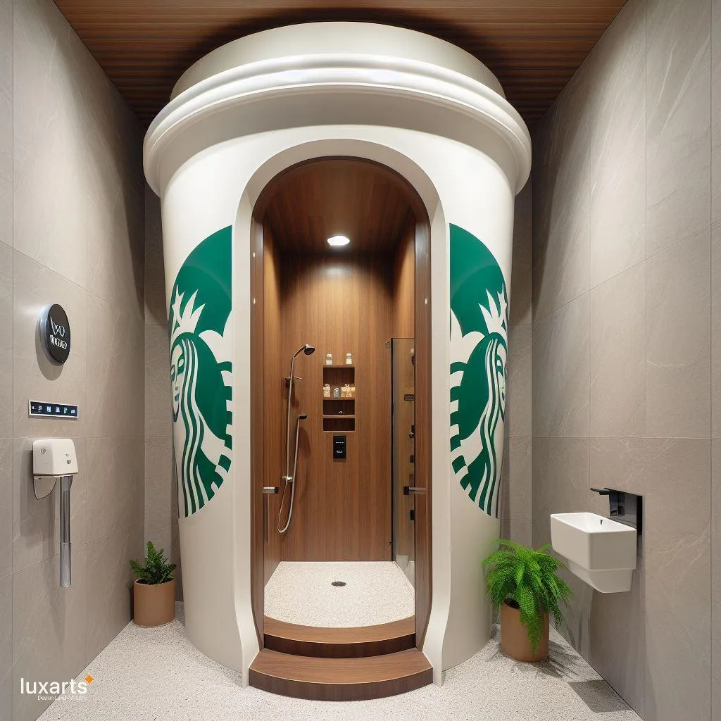 Brewing Luxury: Starbucks Cup-Shaped Standing Bathroom for Coffee Lovers luxarts starbucks cup shaped standing bathroom 5 jpg