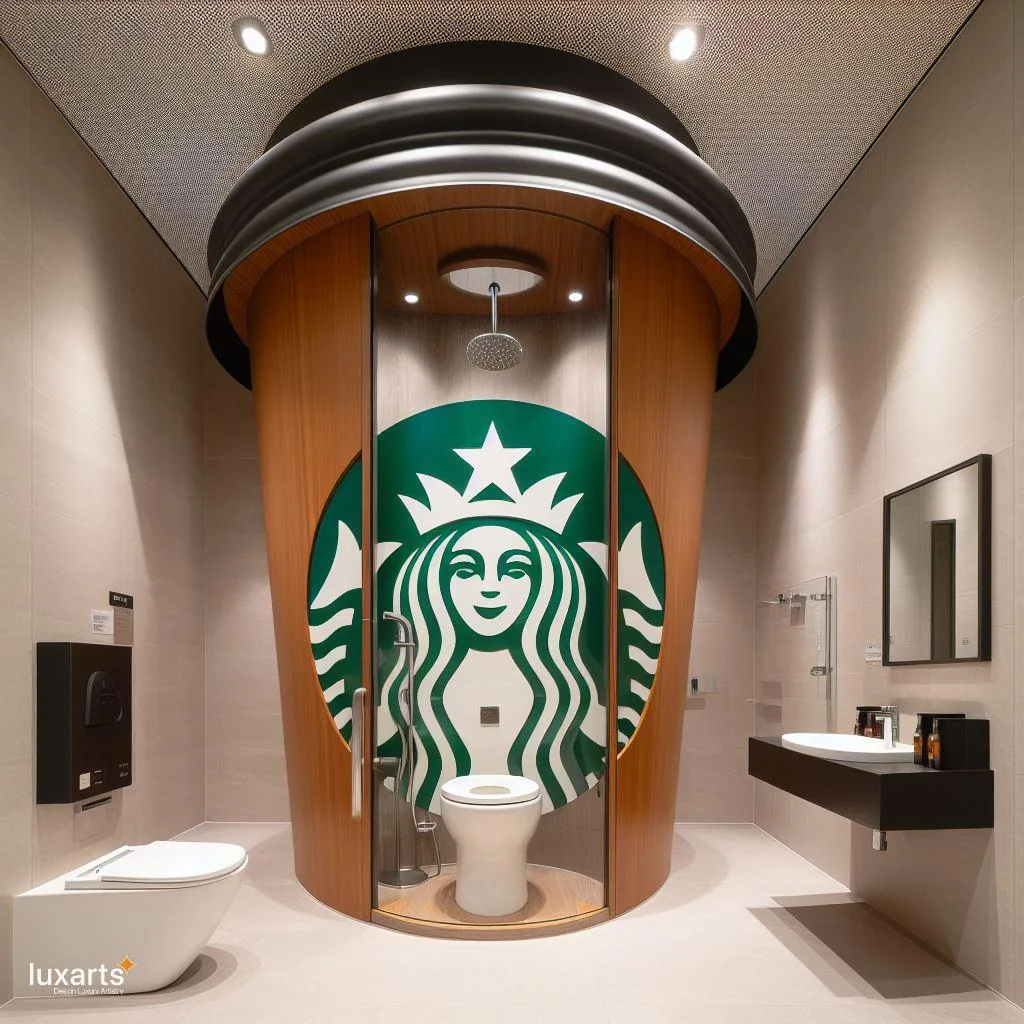 Brewing Luxury: Starbucks Cup-Shaped Standing Bathroom for Coffee Lovers luxarts starbucks cup shaped standing bathroom 9 jpg